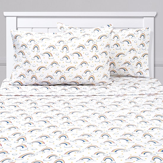 Sweet Home Collection™ Rainbows Microfiber Wrinkle Resistant Kids Sheet Set