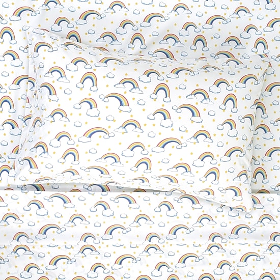 Sweet Home Collection™ Rainbows Microfiber Wrinkle Resistant Kids Sheet Set