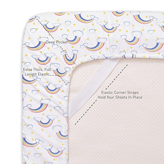 Sweet Home Collection™ Rainbows Microfiber Wrinkle Resistant Kids Sheet Set