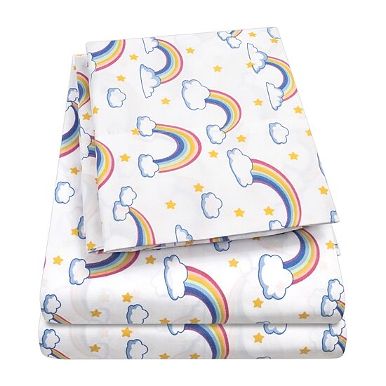 Sweet Home Collection™ Rainbows Microfiber Wrinkle Resistant Kids Sheet Set