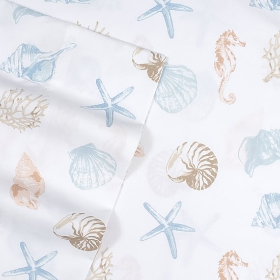 Sweet Home Collection™ Seashells Microfiber Wrinkle Resistant Kids Sheet Set