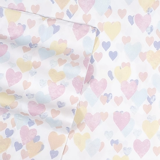 Sweet Home Collection™ Vintage Hearts Wrinkle Resistant Kids Sheet Set