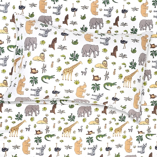 Sweet Home Collection™ Wild Animals Wrinkle Resistant Kids Sheet Set