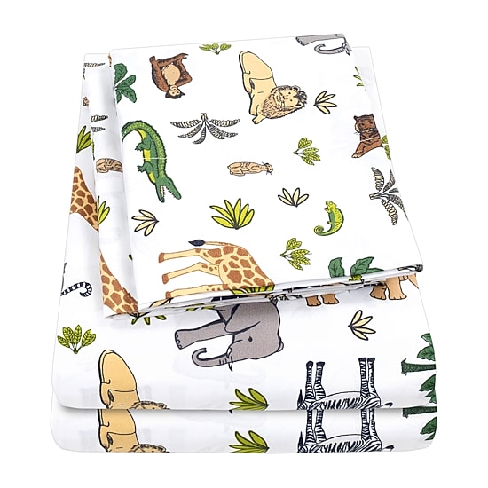 Sweet Home Collection™ Wild Animals Wrinkle Resistant Kids Sheet Set