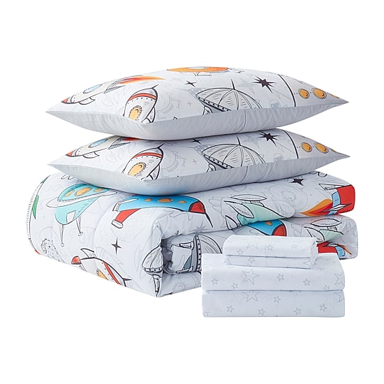 Sweet Home Collection™ Space Lightweight Down Alternative Kids Comforter Set