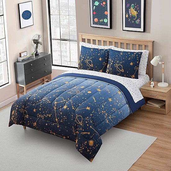 Sweet Home Collection™ Galaxy Printed Kids Bedding Set includes Sheet Set