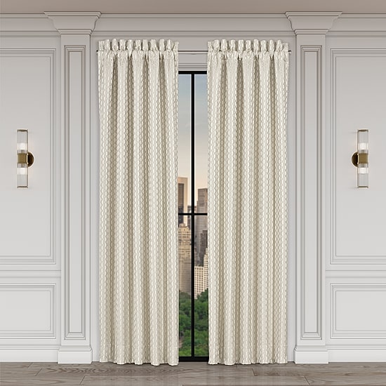 Queen Street Melbourne Rod Pocket Light-Filtering Set of 2 Curtain Panel