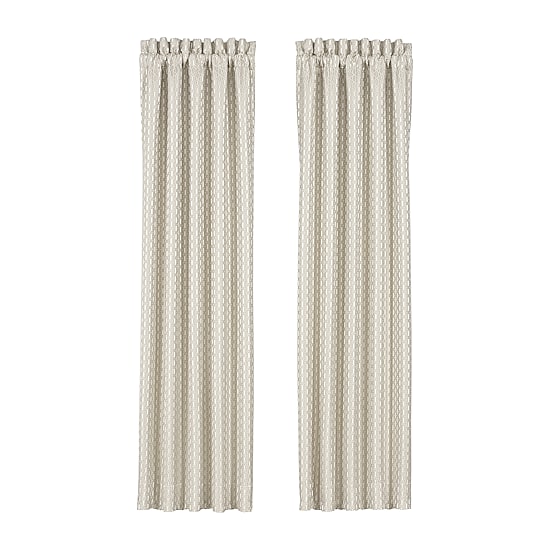 Queen Street Melbourne Rod Pocket Light-Filtering Set of 2 Curtain Panel
