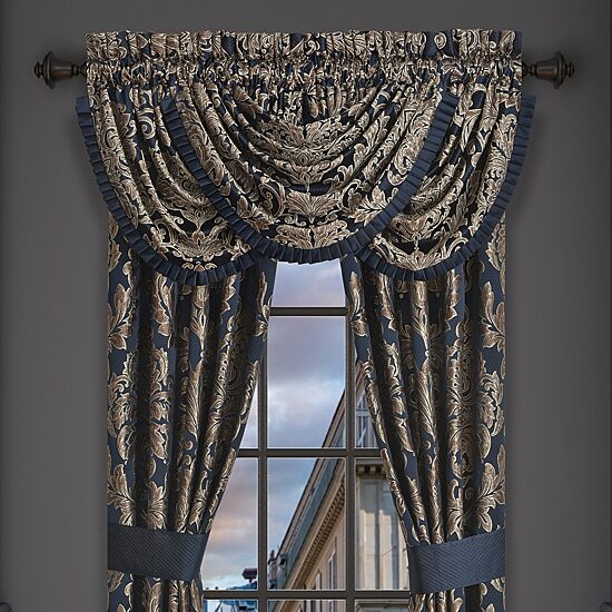 Queen Street Modena Rod Pocket Waterfall Valance