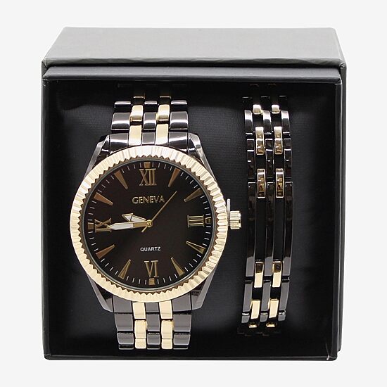Geneva Mens Two Tone Bracelet Watch Mac7147jc