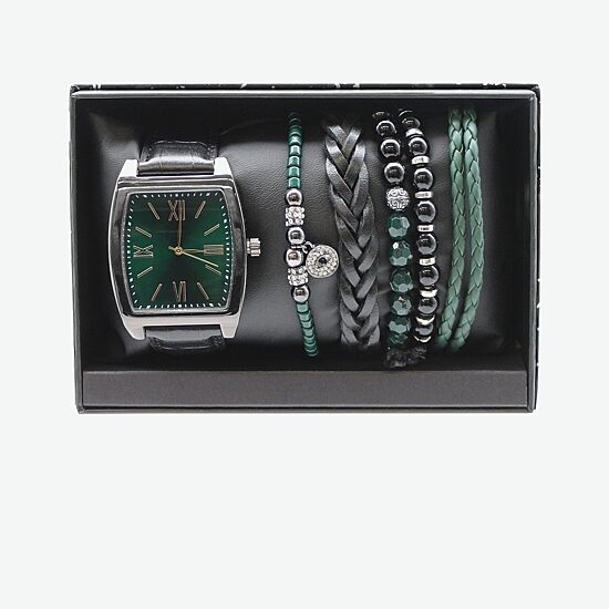 Mens Black 3-pc. Watch Boxed Set Mac7141jc