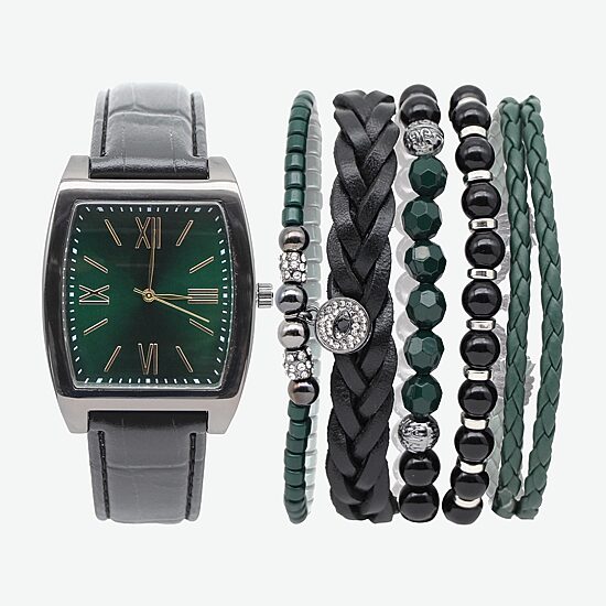 Mens Black 3-pc. Watch Boxed Set Mac7141jc