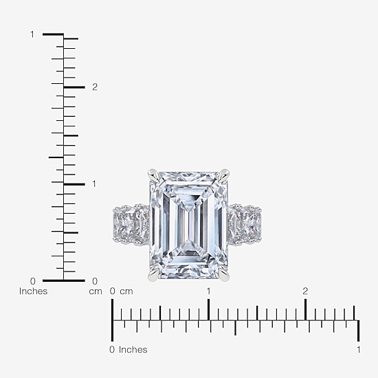 Signature By Modern Bride G/Vs2-Si1 Womens 8 1/4 Ct. T.W. Lab Grown White Diamond 14K Gold Side Stone Engagement Ring