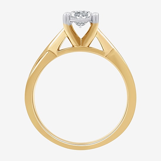 (H-I, I1) Womens 1 CT. T.W. Lab Grown White Diamond 14K Gold Over Silver Bridal Set