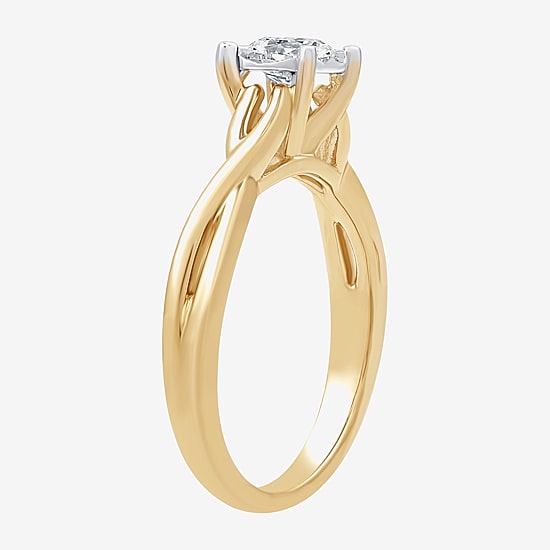(H-I, I1) Womens 1 CT. T.W. Lab Grown White Diamond 14K Gold Over Silver Bridal Set