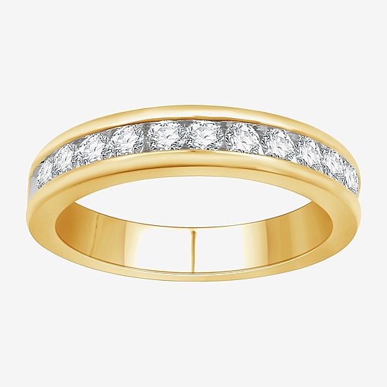 (H-I / I1) Womens 4MM 1/2 CT. T.W. Lab Grown White Diamond Sterling Silver Wedding Band