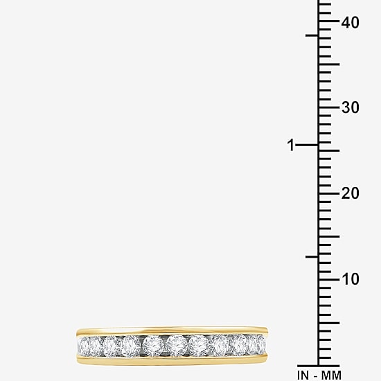 (H-I / I1) Womens 4MM 1/2 CT. T.W. Lab Grown White Diamond Sterling Silver Wedding Band