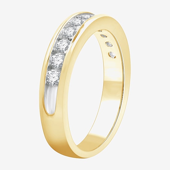 (H-I / I1) Womens 4MM 1/2 CT. T.W. Lab Grown White Diamond Sterling Silver Wedding Band