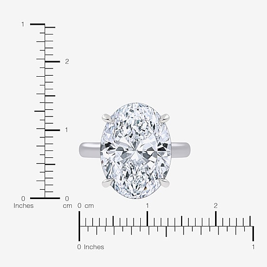 Signature By Modern Bride (G/Vs2-Si1) Womens 8 1/4 Ct. T.W. Lab Grown White Diamond 14K Gold Oval Solitaire Engagement Ring