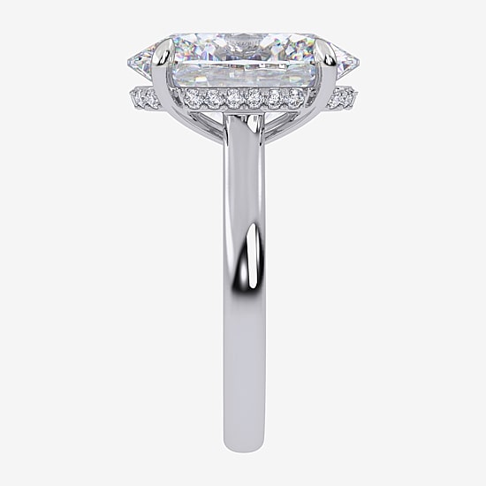 Signature By Modern Bride (G/Vs2-Si1) Womens 8 1/4 Ct. T.W. Lab Grown White Diamond 14K Gold Oval Solitaire Engagement Ring