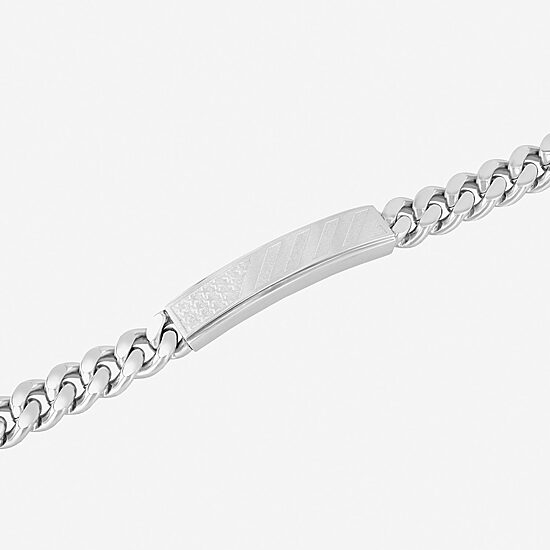 Mens Stainless Steel Solid Link Bracelet