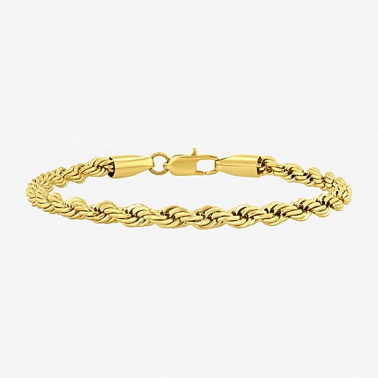 Mens Stainless Steel Solid 8 1/2 Inch Link Bracelet