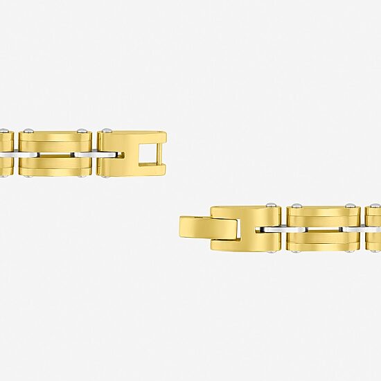 Mens Stainless Steel Solid 8 1/2 Inch Link Bracelet