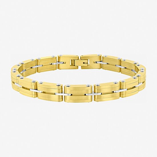 Mens Stainless Steel Solid 8 1/2 Inch Link Bracelet