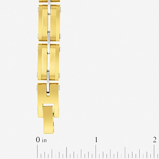 Mens Stainless Steel Solid 8 1/2 Inch Link Bracelet