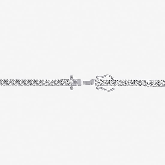 Diamonart Womens Cubic Zirconia Sterling Silver 7.25 Inch Tennis Bracelet