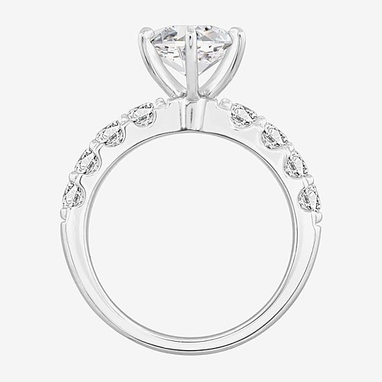 Diamonart Womens Cubic Zirconia Sterling Silver Marquise Side Stone Cocktail Ring