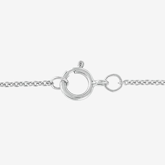 (G, Si1-Si2) Womens 1/2 CT. T.W. Lab Grown White Diamond Sterling Silver 18 Inch Pendant Necklace