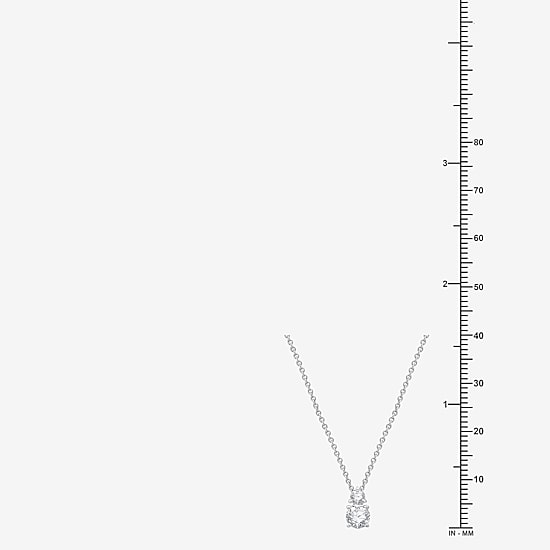(G, Si1-Si2) Womens 1/2 CT. T.W. Lab Grown White Diamond Sterling Silver 18 Inch Pendant Necklace