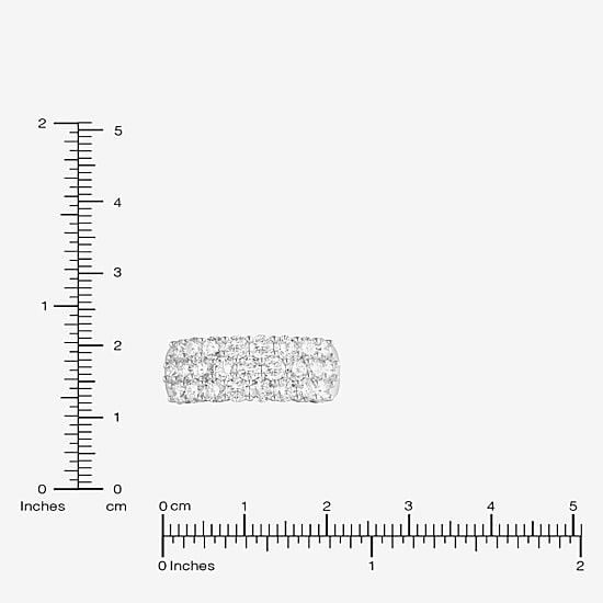 (F/Vs2) Womens 2 CT. T.W. Lab Grown White Diamond Sterling Silver Cocktail Ring