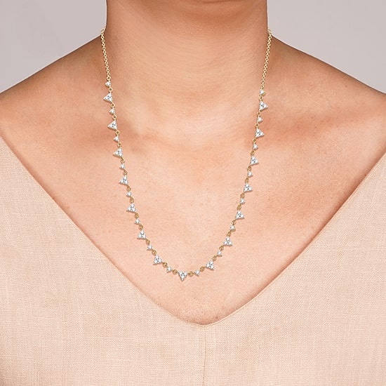 (G, Si1-Si2) Womens 2 CT. T.W. Lab Grown White Diamond 14K Gold Over Silver 18 Inch Pendant Necklace