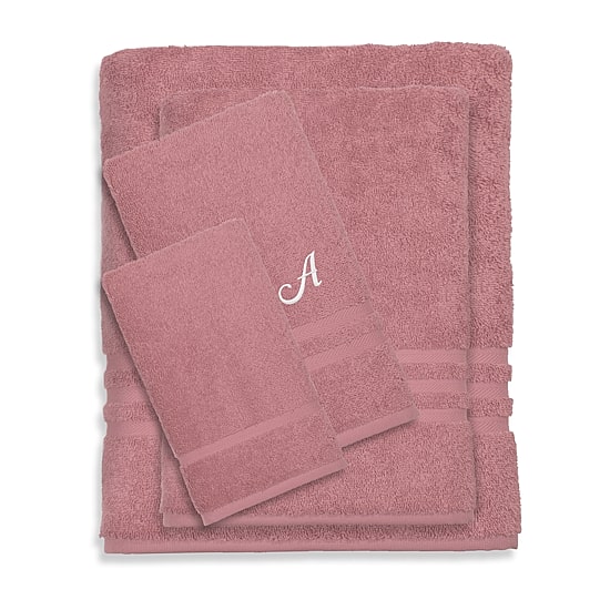 Linum Home Textiles Denzi Monogram Towel Collection 4-pc. Bath Towel Set