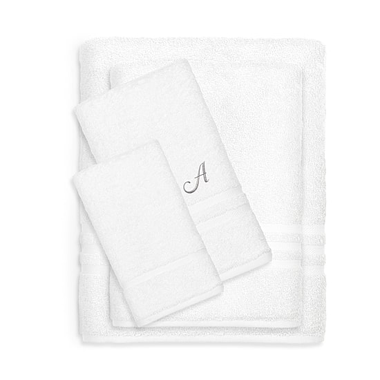 Linum Home Textiles Denzi Monogram Towel Collection 4-pc. Bath Towel Set