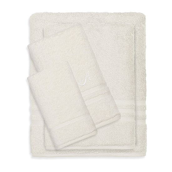 Linum Home Textiles Denzi Monogram Towel Collection 4-pc. Bath Towel Set