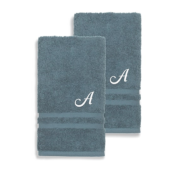 Linum Home Textiles Denzi Monogram Towel Collection 2-pc. Hand Towel