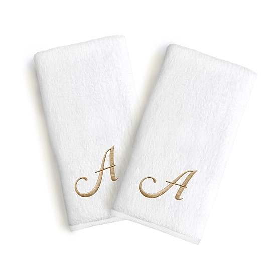 Linum Home Textiles Novelty Monogram Towel Collection 2-pc. Hand Towel