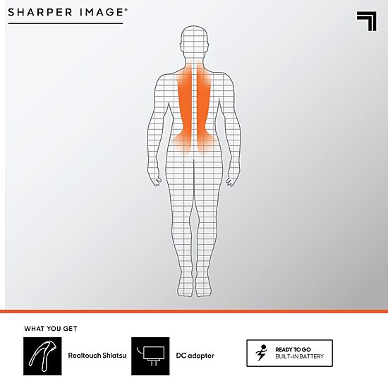 Sharper Image Realtouch Shiatsu Wireless Neck and Back with Heat Massager