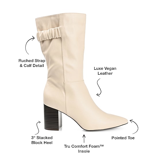 Journee Collection Womens Jc Wilo Stacked Heel Riding Boots