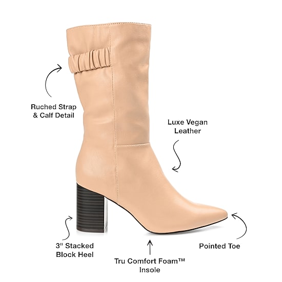 Journee Collection Womens Jc Wilo-Wc Wide Calf Stacked Heel Riding Boots