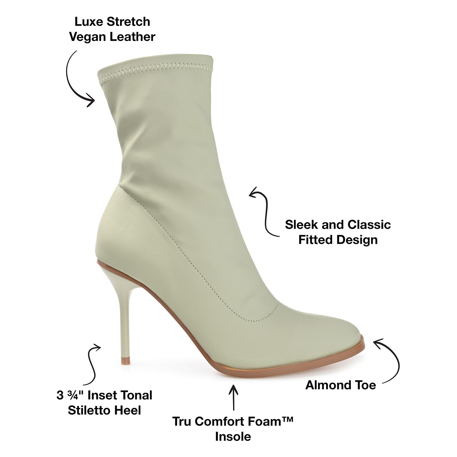 Journee Collection Womens Gizzel Stiletto Heel Booties