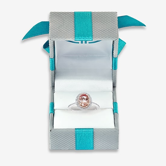 Effy Final Call Womens 1/4 CT. T.W. Diamond & Genuine Gemstone 14K White Gold Cocktail Ring