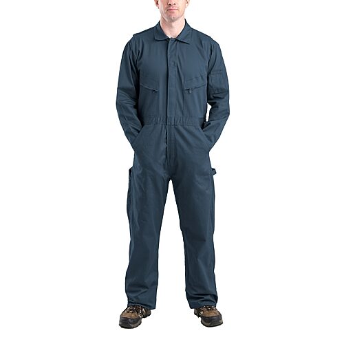Berne Exhaust Unlined Short Mens Long Sleeve Workwear Coverall, 50, Blue