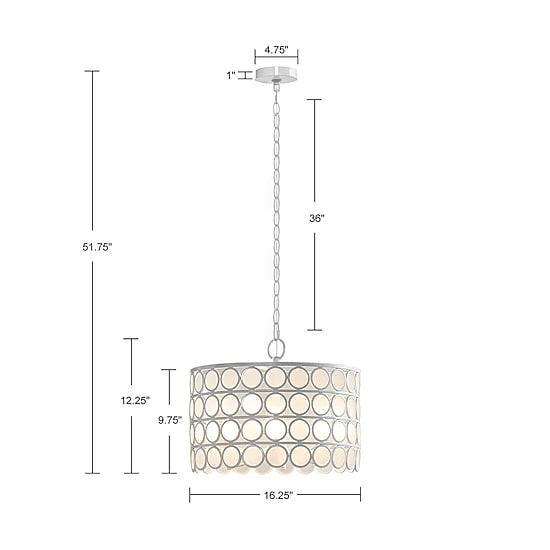 Hampton Hill Abbot 4 Light Drum Shaped Chandelier