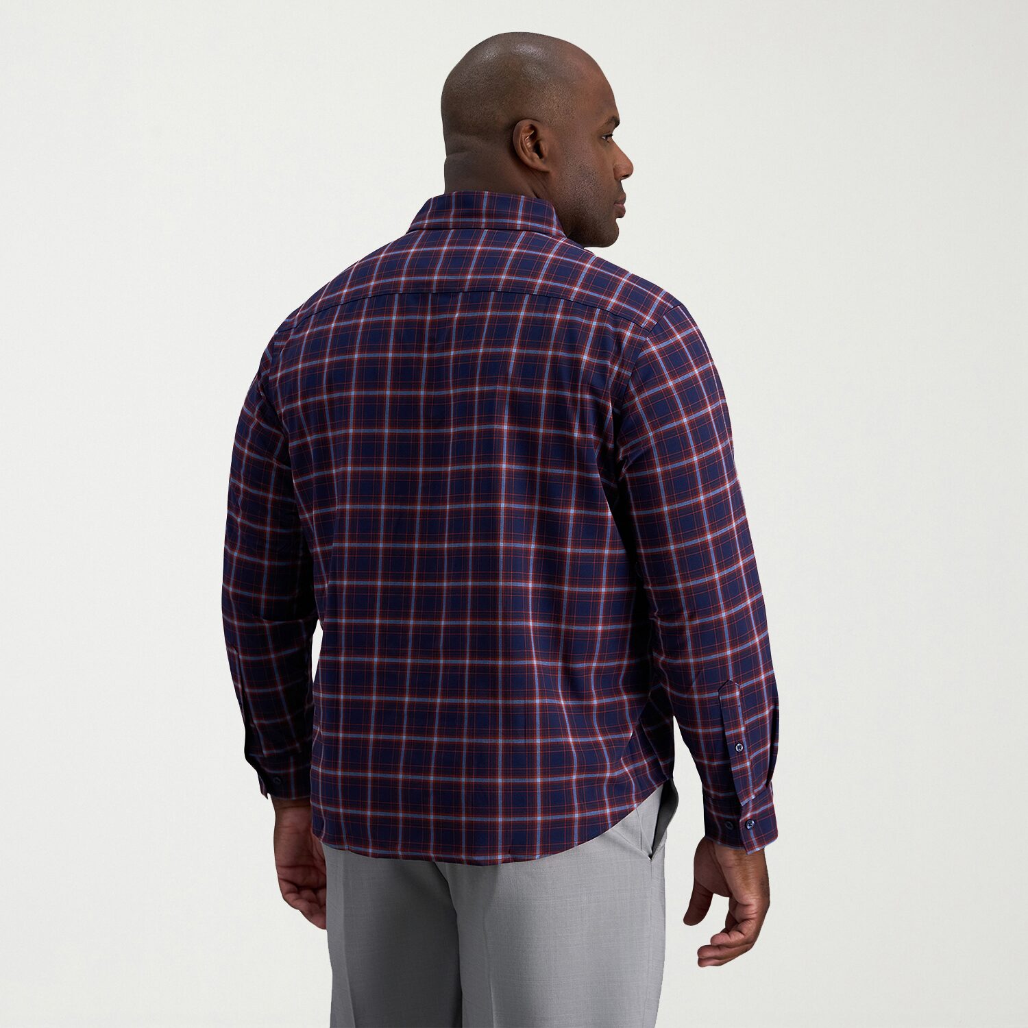 Haggar Mens Long Sleeve Regular Fit Big and Tall Button-Down Shirt