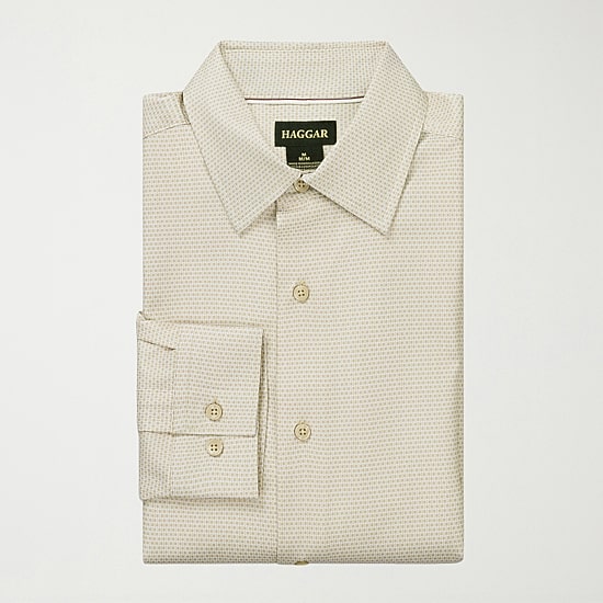Haggar Mens Long Sleeve Regular Fit Big and Tall Button-Down Shirt