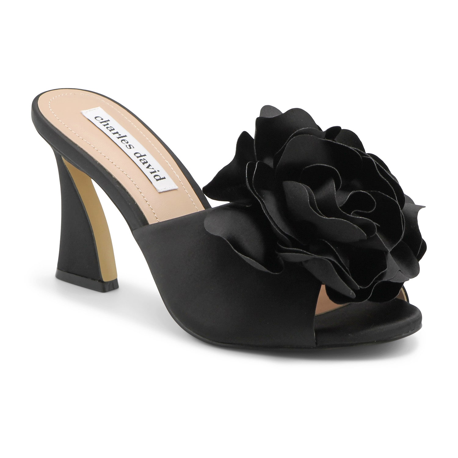 Charles David Kam Womens Round Open Toe Spool Heel Pumps